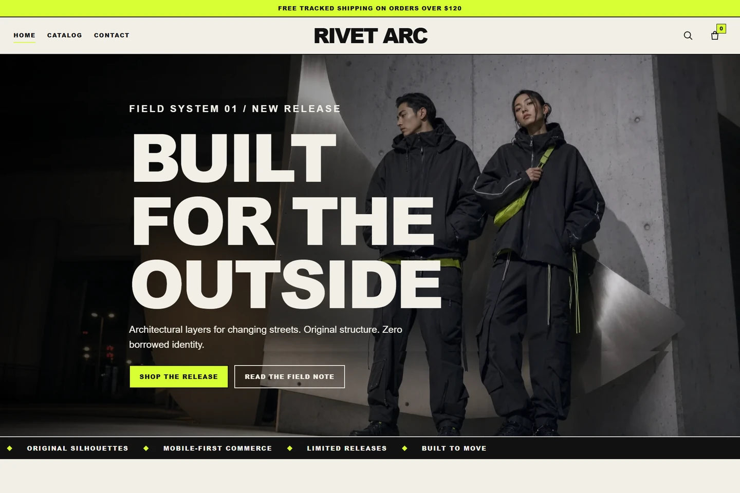 Rivet Arc Shopify theme preview